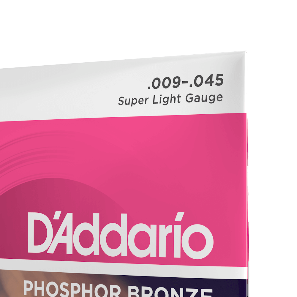 9-45 Super Light, Phosphor Bronze Acoustic Guitar Strings
