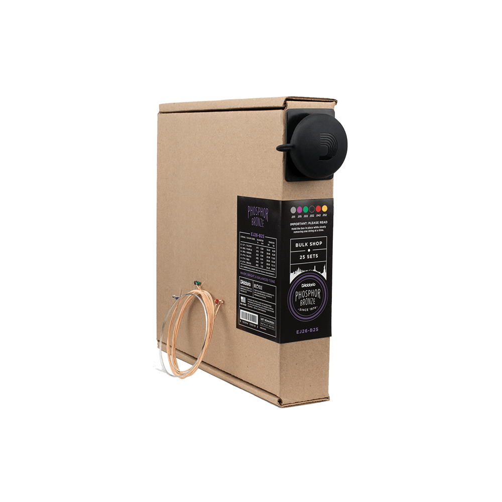 11-52 Custom Light, Phosphor Bronze Acoustic Guitar Strings 25-Set Bulk Box