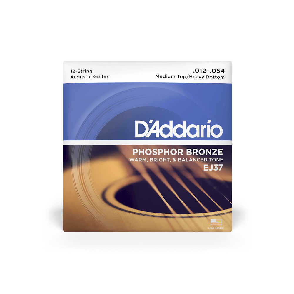 2-54 Medium Top/Heavy Bottom 12-String, Phosphor Bronze Acoustic Guitar Strings