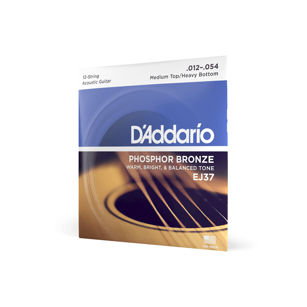 2-54 Medium Top/Heavy Bottom 12-String, Phosphor Bronze Acoustic Guitar Strings