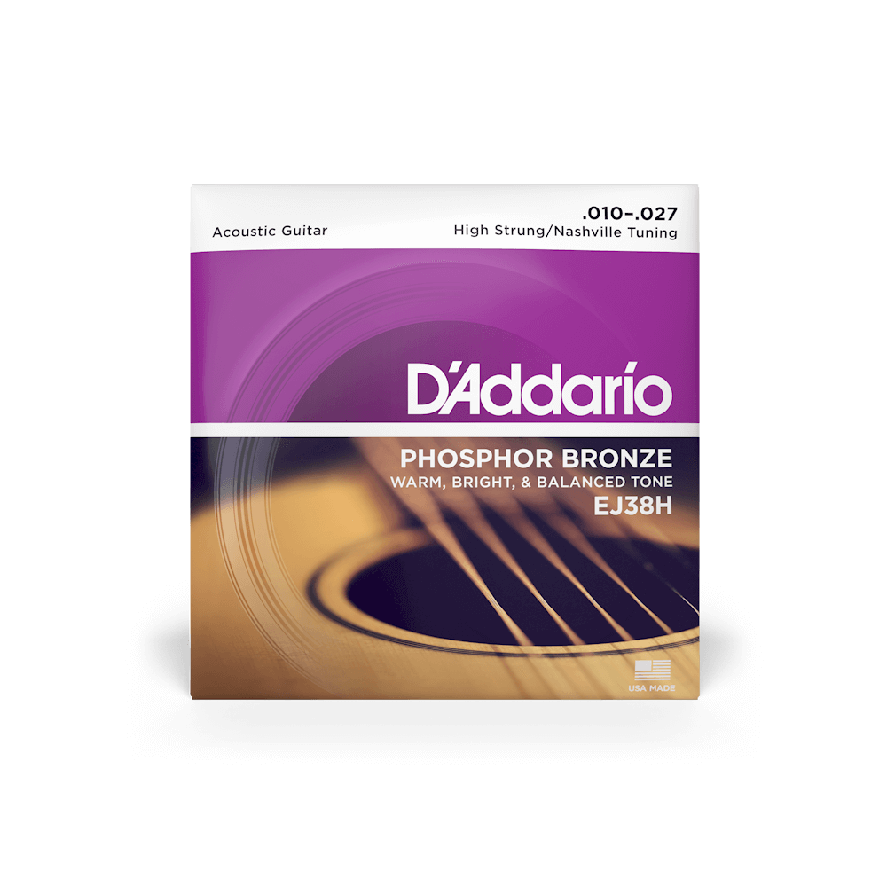 10-27 High Strung/Nashville Tuning, Phosphor Bronze Acoustic Guitar Strings