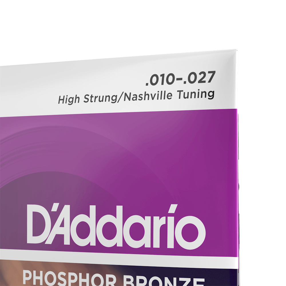 10-27 High Strung/Nashville Tuning, Phosphor Bronze Acoustic Guitar Strings