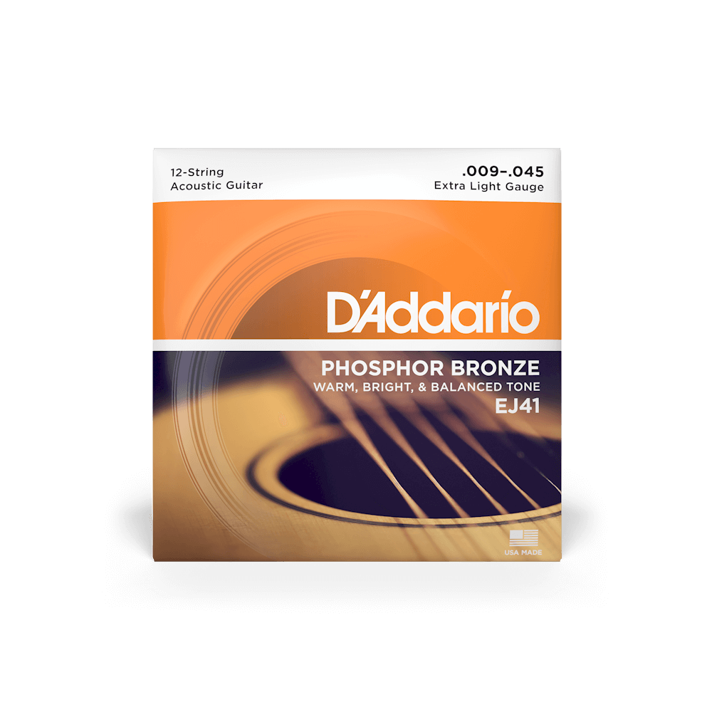 09-45 Extra Light 12-String, Phosphor Bronze Acoustic Guitar Strings