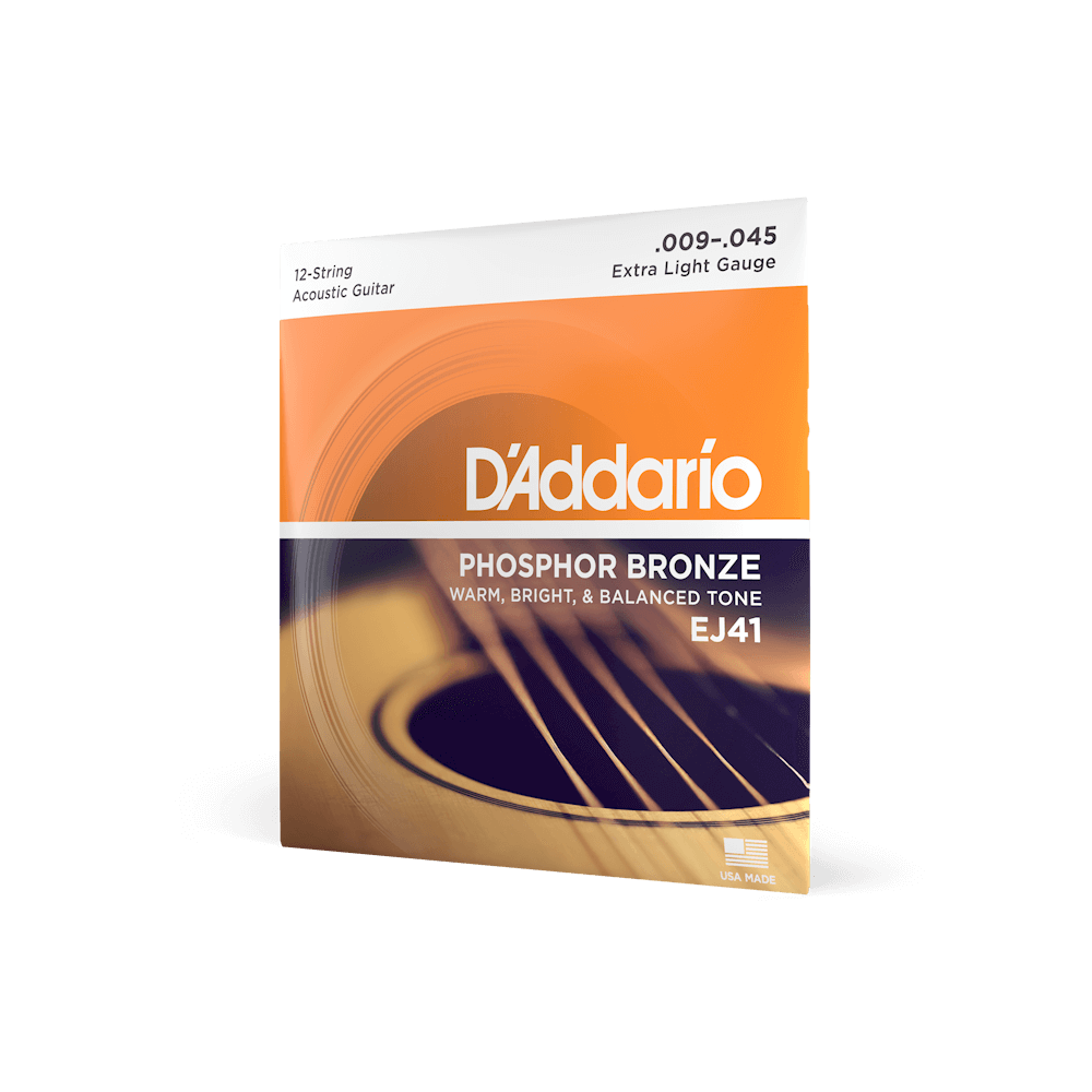 09-45 Extra Light 12-String, Phosphor Bronze Acoustic Guitar Strings