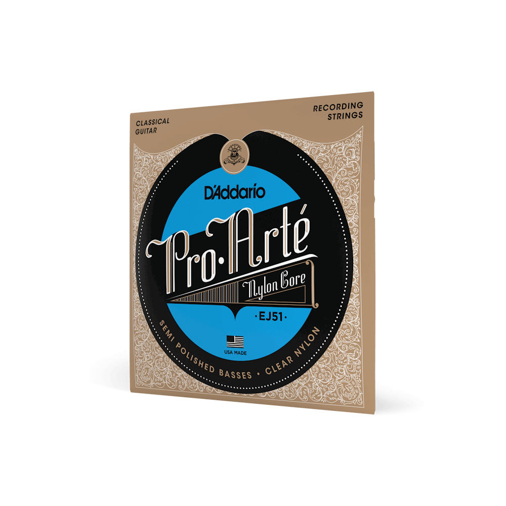 Hard Tension, Pro-Arté Nylon with Polished Basses Classical Guitar Strings