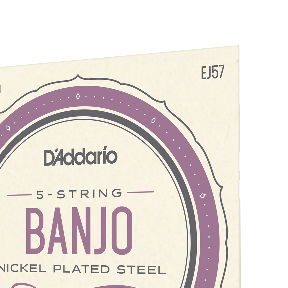 D'Addario EJ57 5-String Banjo Strings, Nickel, Custom Medium, 11-22
