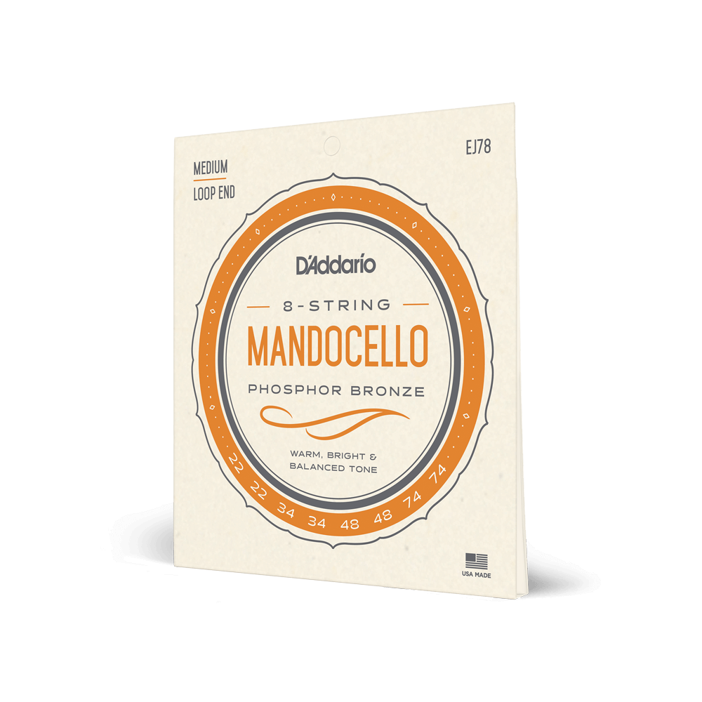 D'Addario J78 Phosphor Bronze Mandocello Strings, 22-74