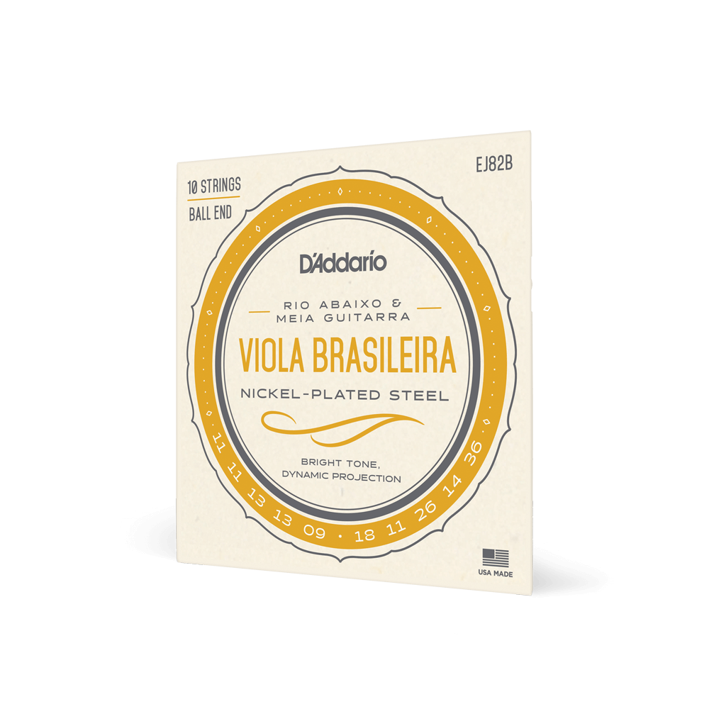 D'Addario EJ82B Viola Brasileira Set, Rio Abaixo and Meia Guitarra