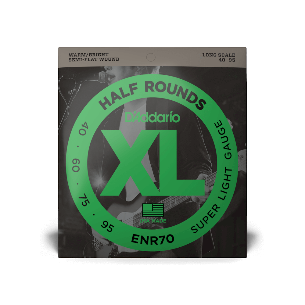 40-95 Super Light, Long Scale, XL Half Rounds Bass Strings