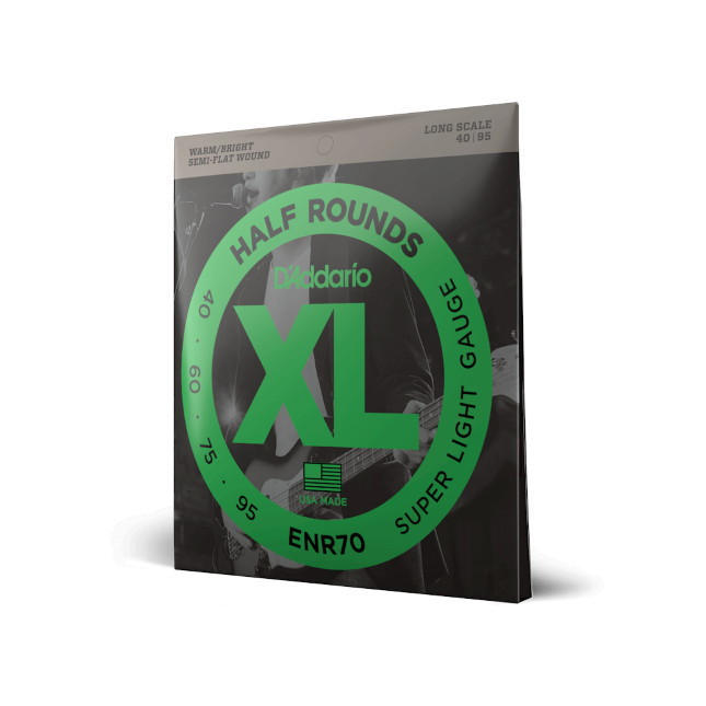 40-95 Super Light, Long Scale, XL Half Rounds Bass Strings