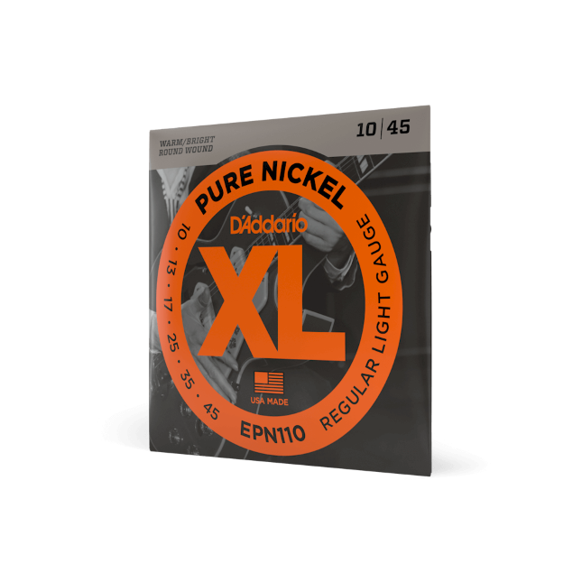 10-45 Regular Light, XL Pure Nickel Electric Guitar Strings