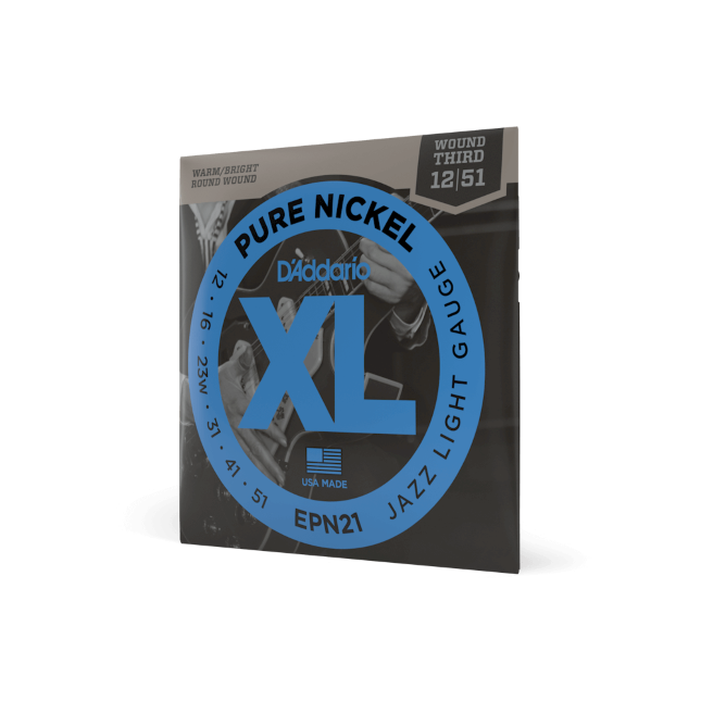 12-51 Jazz Light, XL Pure Nickel Electric Guitar Strings