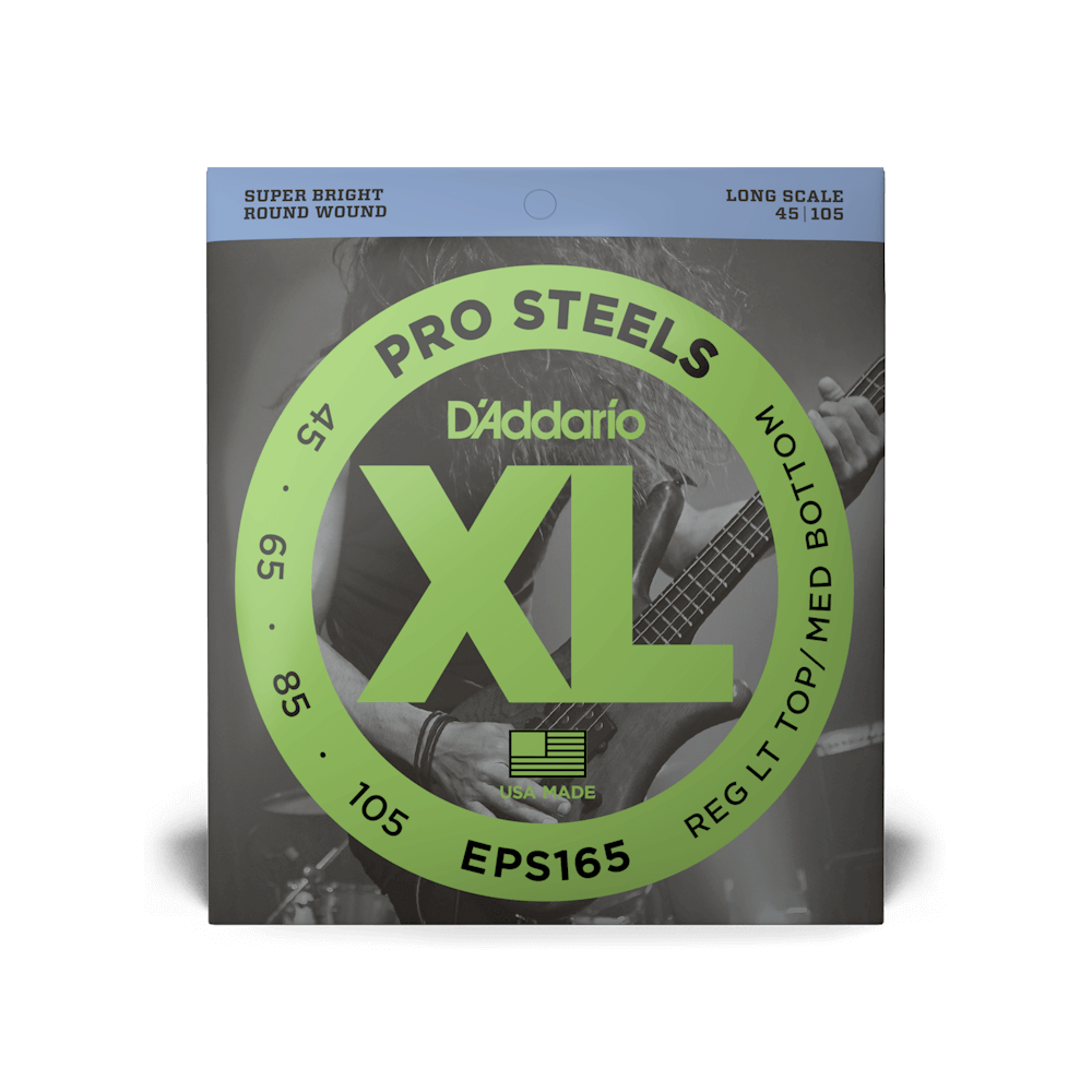 45-105 Regular Light Top/Medium Bottom, Long Scale, XL ProSteels Bass Strings