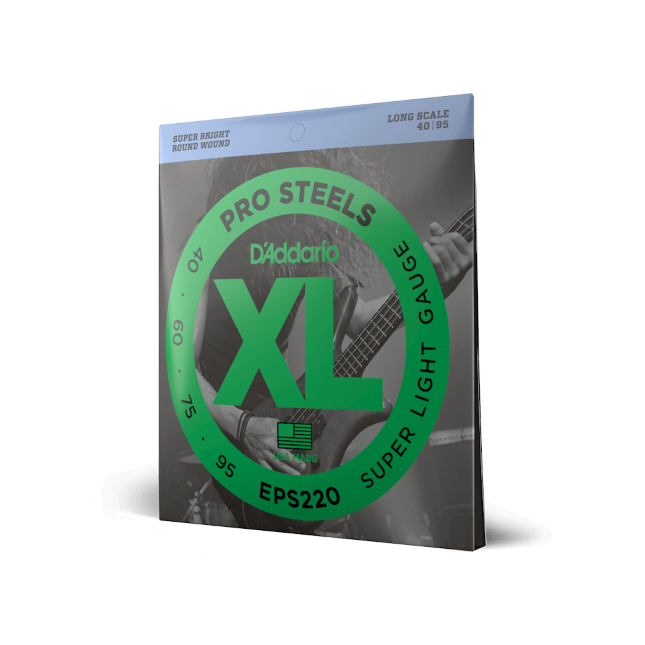 40-95 Super Light, Long Scale, XL ProSteels Bass Strings 