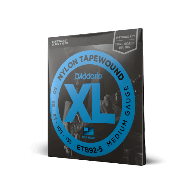 50-135 Medium 5-String, Long Scale, XL Nylon Tapewound Bass Strings