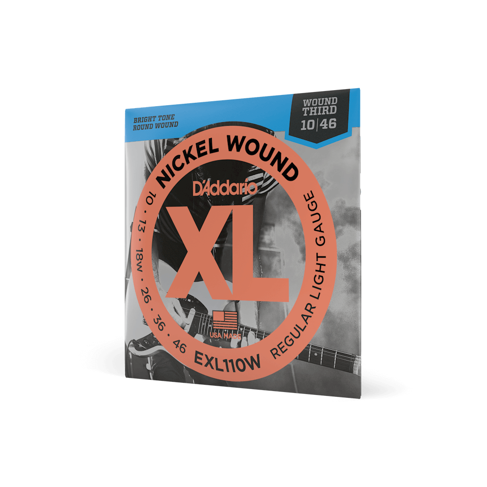 10-46 Regular Light Wound Third, XL Nickel Electric Guitar Strings