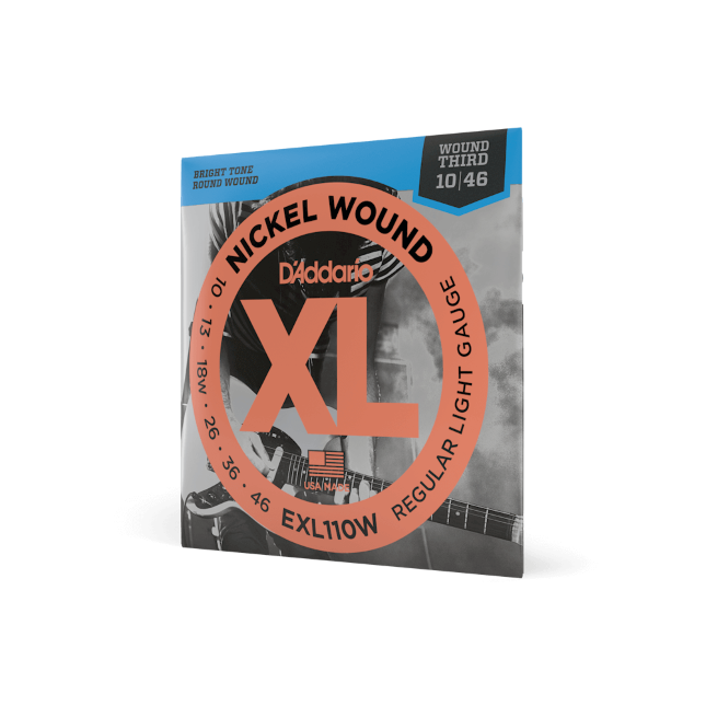 10-46 Regular Light Wound Third, XL Nickel Electric Guitar Strings