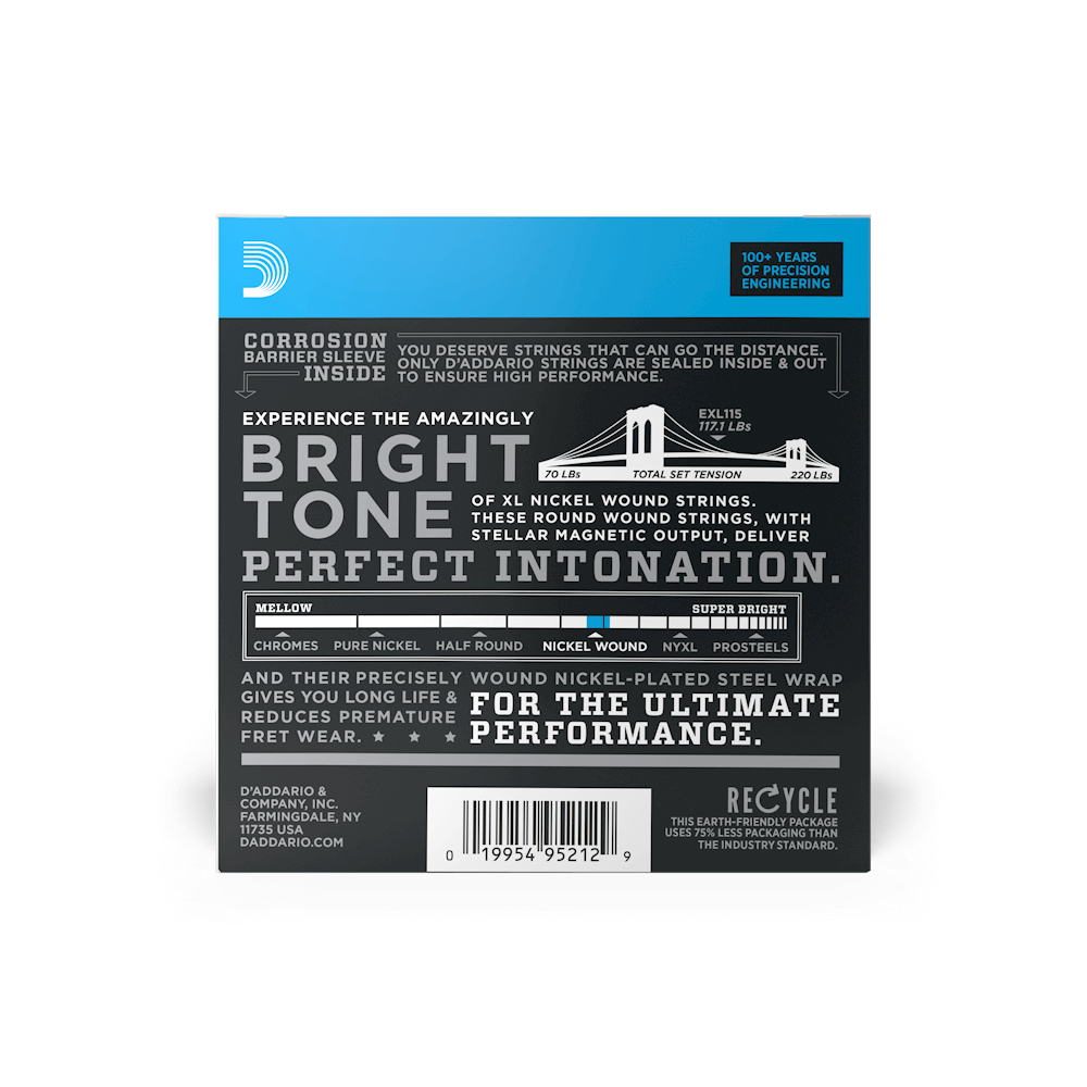 11-49 Medium, XL Nickel Electric Guitar Strings 10-Pack