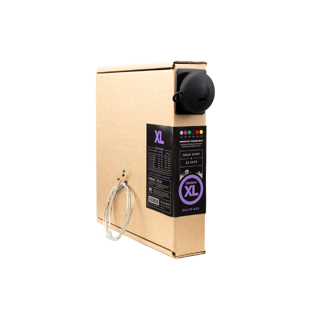 11-49 Medium, XL Nickel Electric Guitar Strings 25-Set Bulk Box