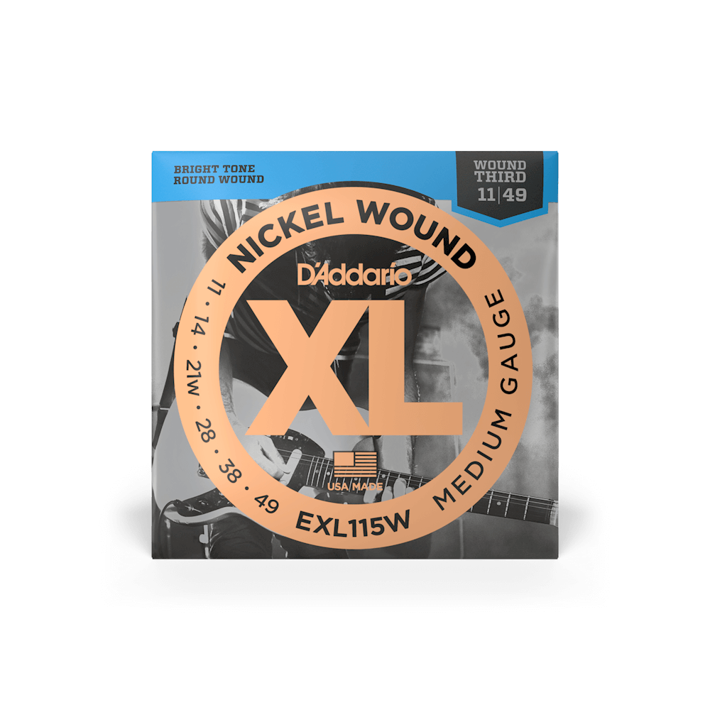 11-49 Medium Wound Third, XL Nickel Electric Guitar Strings