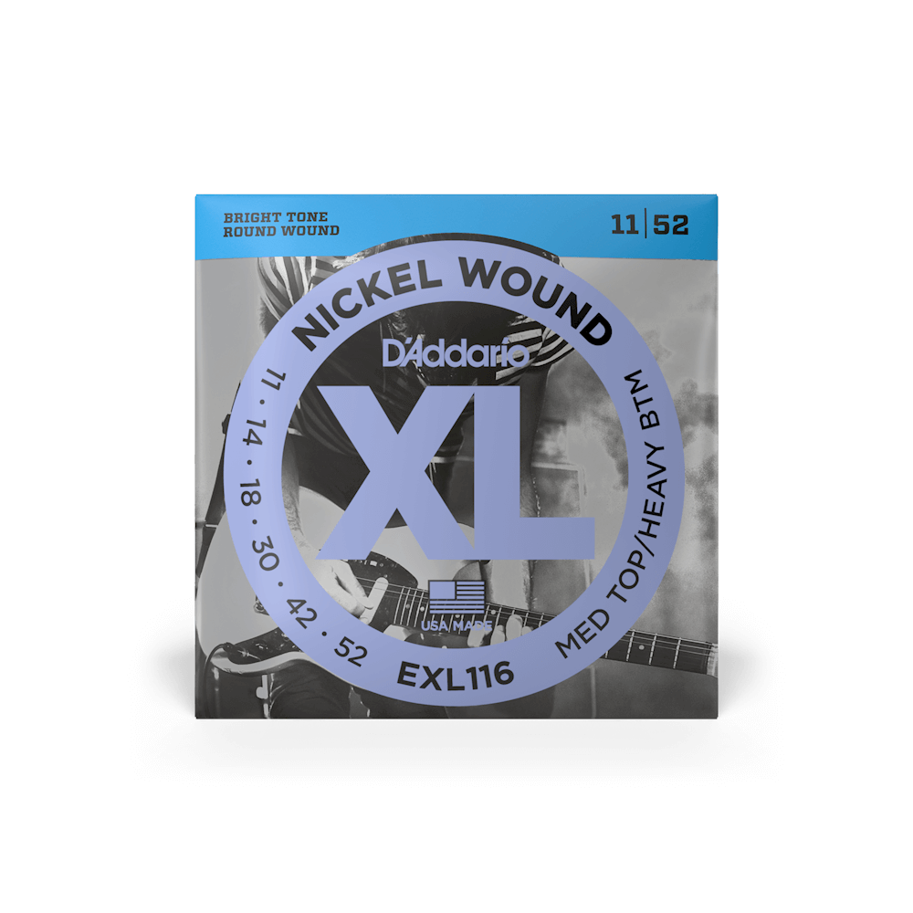 11-52 Medium Top/Heavy Bottom, XL Nickel Electric Guitar Strings
