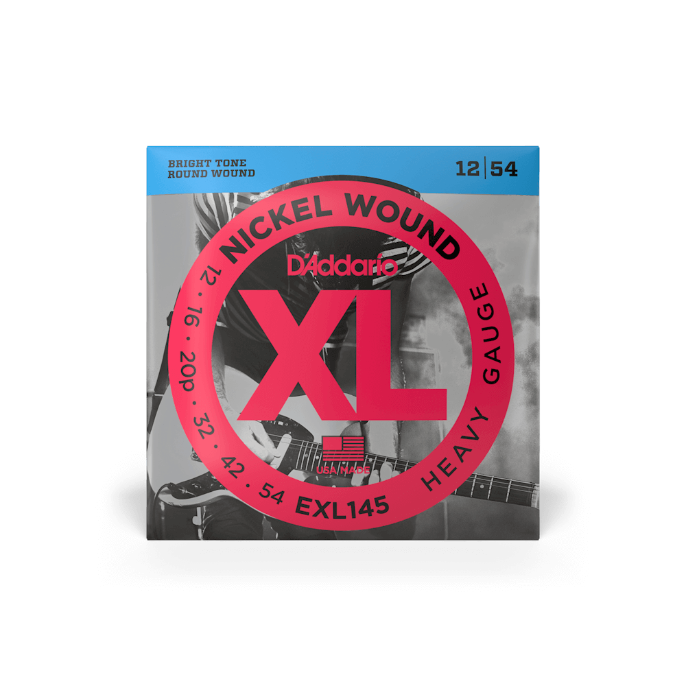 12-54 Heavy Plain Third, XL Nickel Electric Guitar Strings