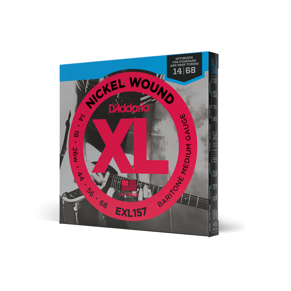 14-68 Medium Baritone, XL Nickel Electric Guitar Strings