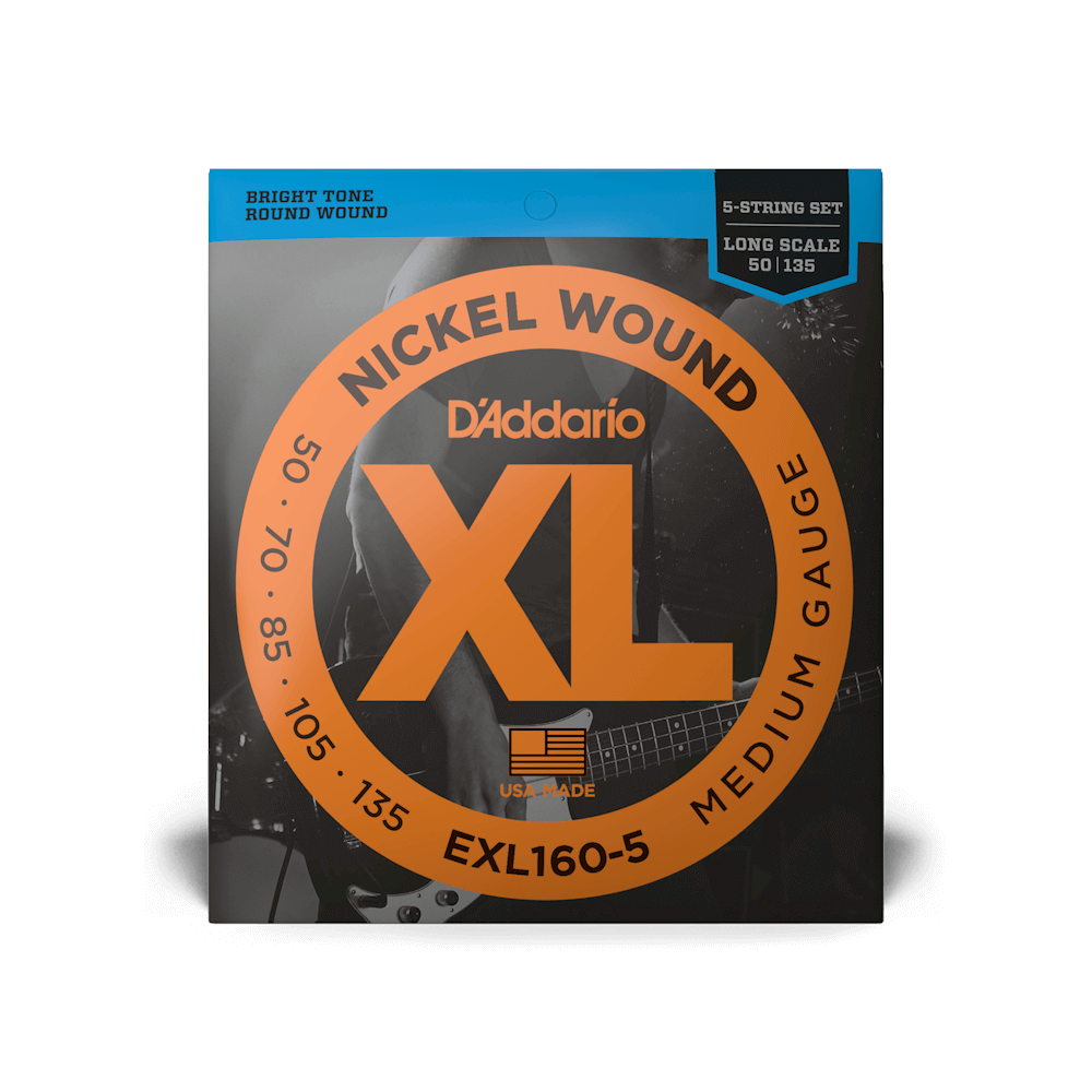 50-135 Medium 5-String, Long Scale, XL Nickel Bass Strings