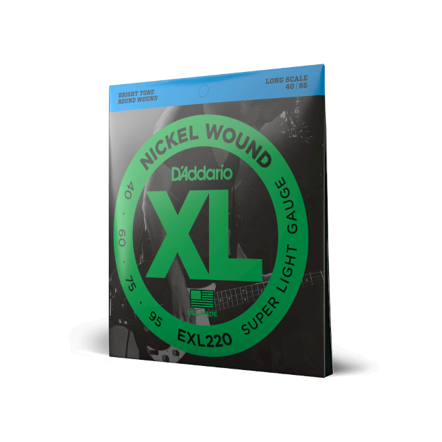 40-95 Super Light, Long Scale, XL Nickel Bass Strings