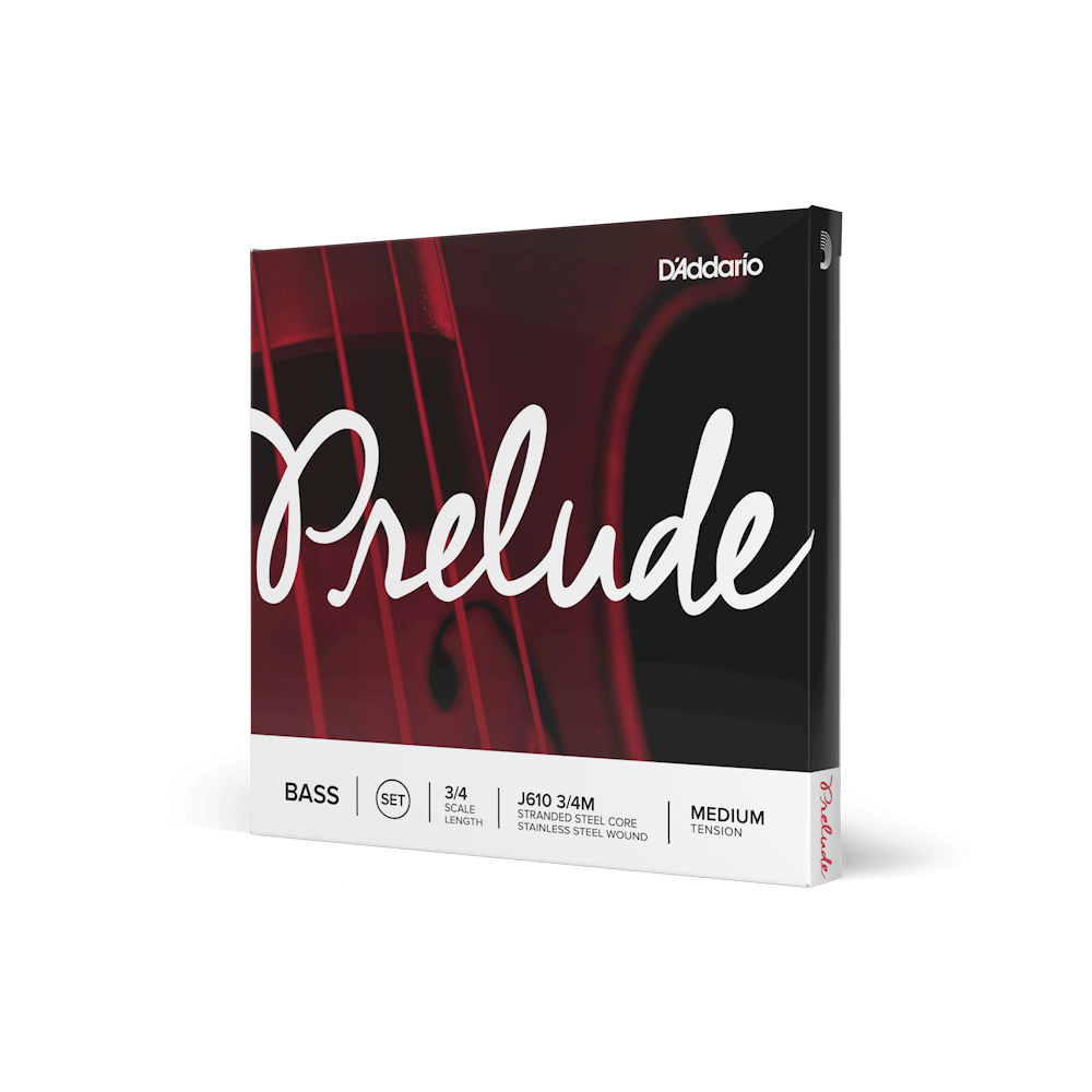 D'Addario Prelude Bass String Set, 3/4 Scale, Medium Tension