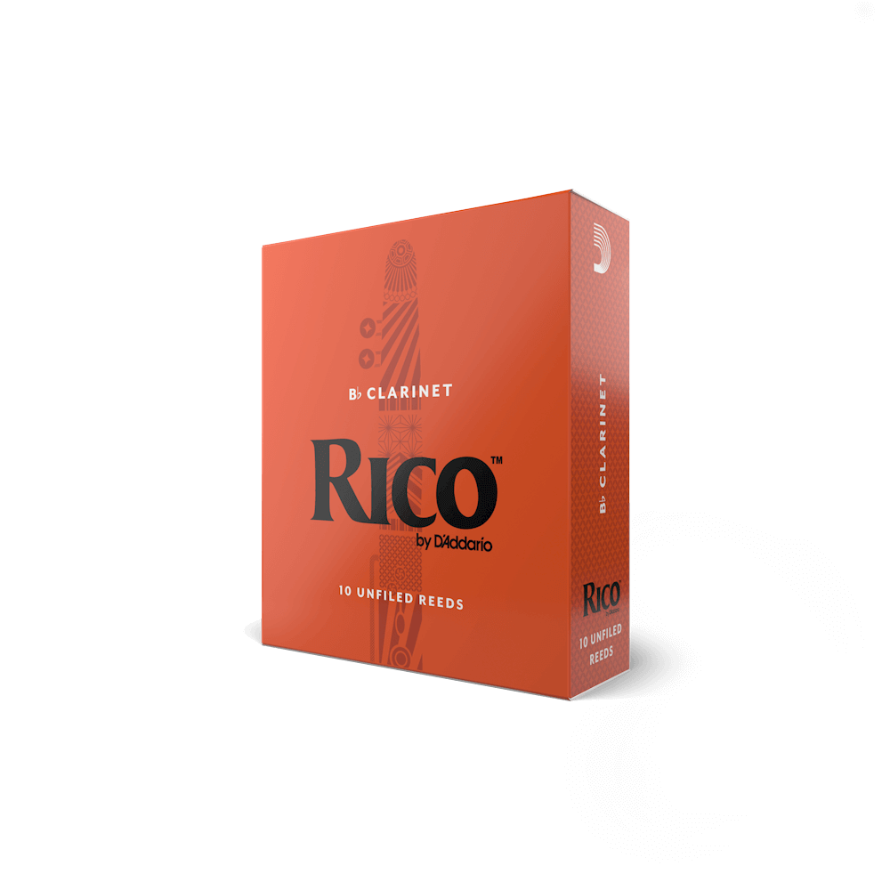 Rico by D'Addario Bb Clarinet Reeds, Strength 2, 10-pack