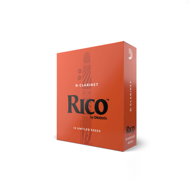 Rico by D&#39;Addario Bb Clarinet Reeds, Strength 2.5, 10-pack