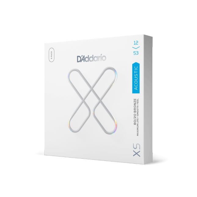 12-53 Regular Light, XS 80/20 Bronze Coated Acoustic Guitar Strings 3-Pack