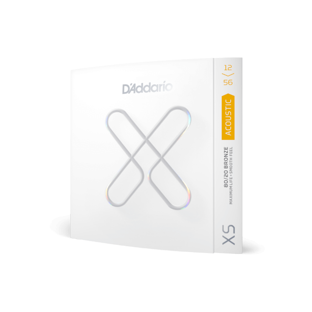 12-56 Light Top/Medium Bottom, XS 80/20 Bronze Coated Acoustic Guitar Strings