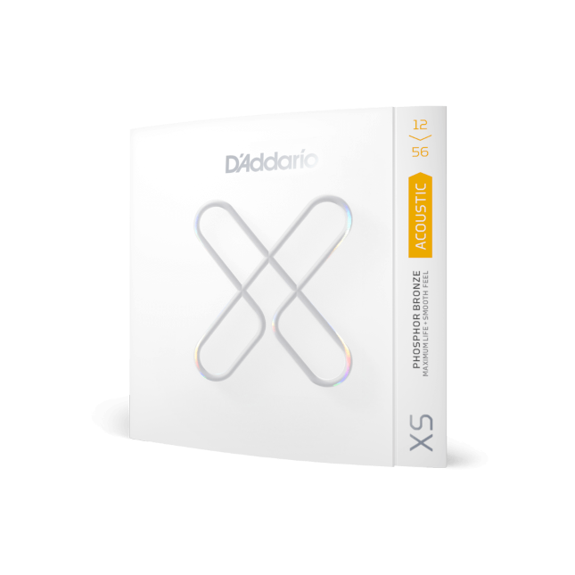 12-56 Light Top/Medium Bottom, XS Phosphor Bronze Coated Acoustic Guitar Strings