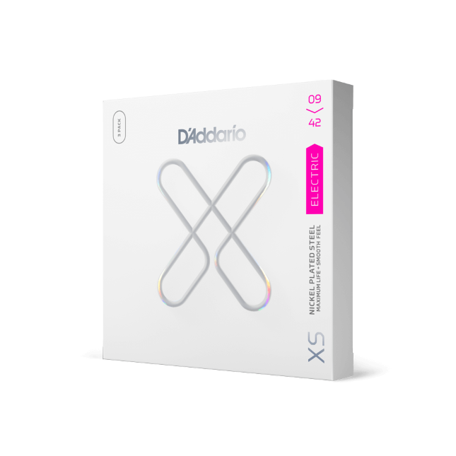 09-42 Super Light, XS Nickel Coated Electric Guitar Strings 3-Pack