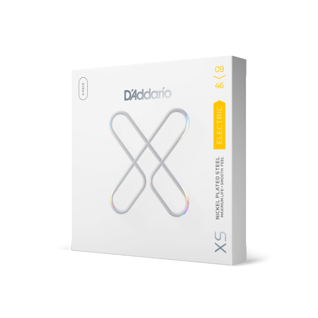 09-46 Super Lt Top/Reg Btm, XS Nickel Coated Electric Guitar Strings 3-Pack