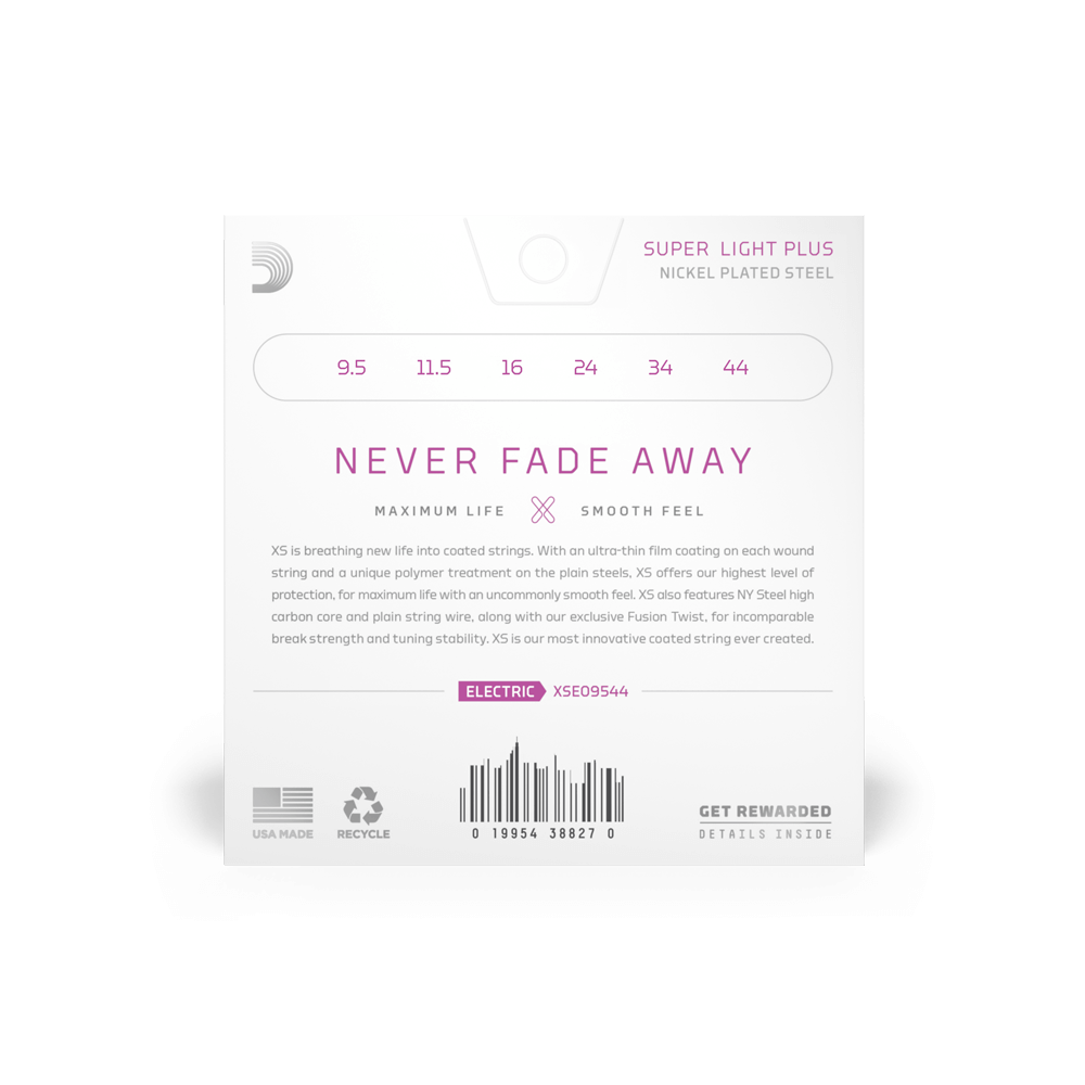 9.5-44 Super Light Plus, XS Nickel Electric Guitar Strings