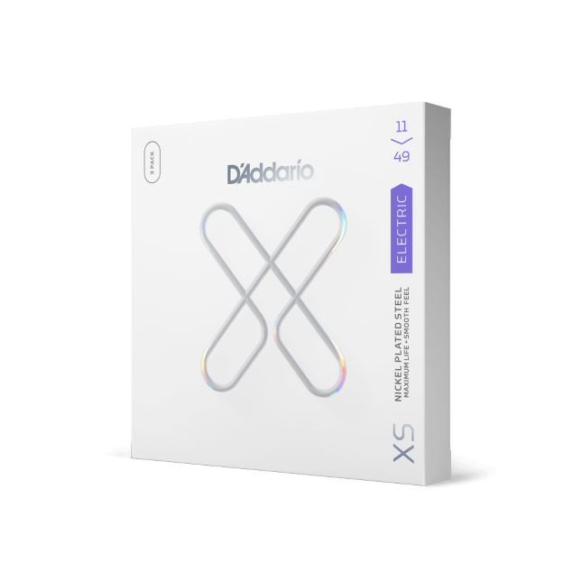 11-49 Medium, XS Nickel Coated Electric Guitar Strings 3-Pack