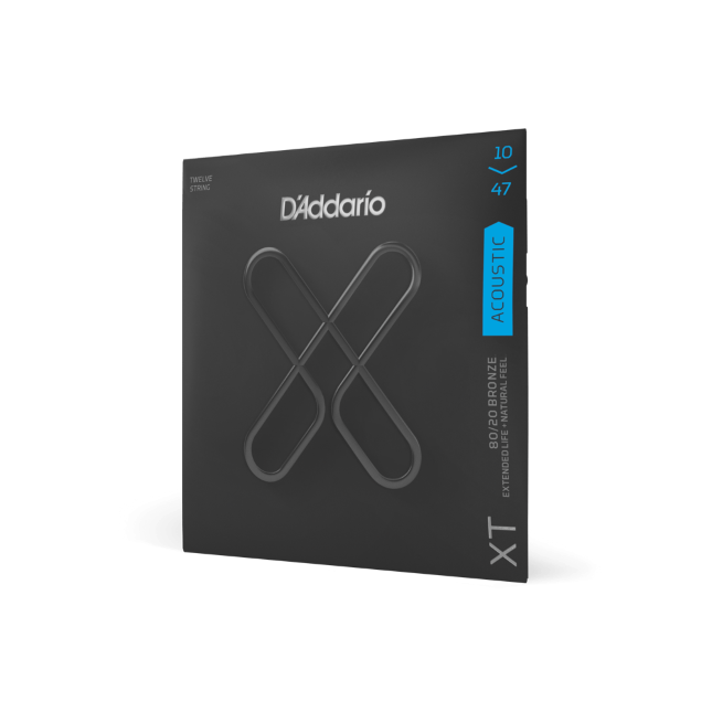 10-47 Light 12-String, XT 80/20 Bronze Coated Acoustic Guitar Strings 