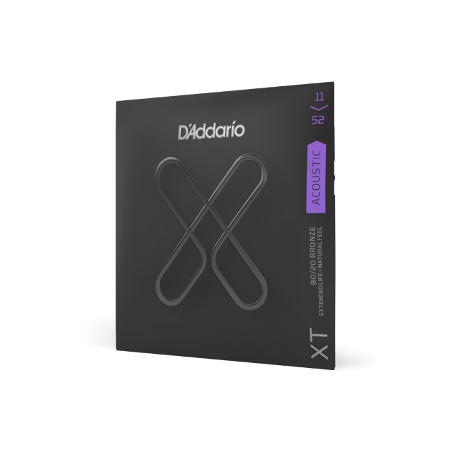 11-52 Custom Light, XT 80/20 Bronze Coated Acoustic Guitar Strings