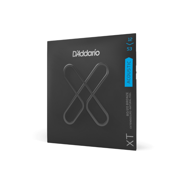 12-53 Light, XT 80/20 Bronze Coated Acoustic Guitar Strings