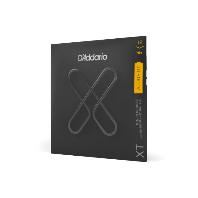 12-56 Light Top/Medium Bottom, XT 80/20 Bronze Coated Acoustic Guitar Strings