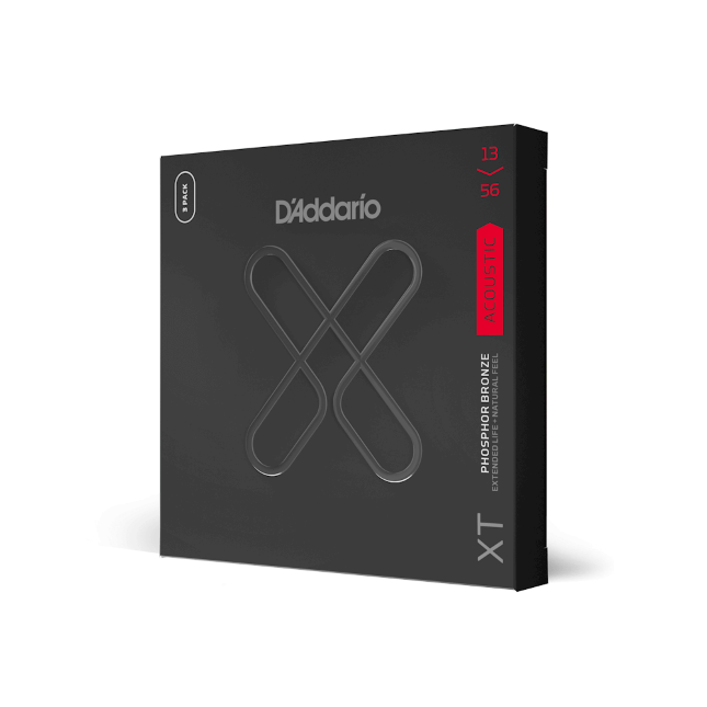 13-56 Medium, XT Phosphor Bronze Coated Acoustic Guitar Strings 3-Pack