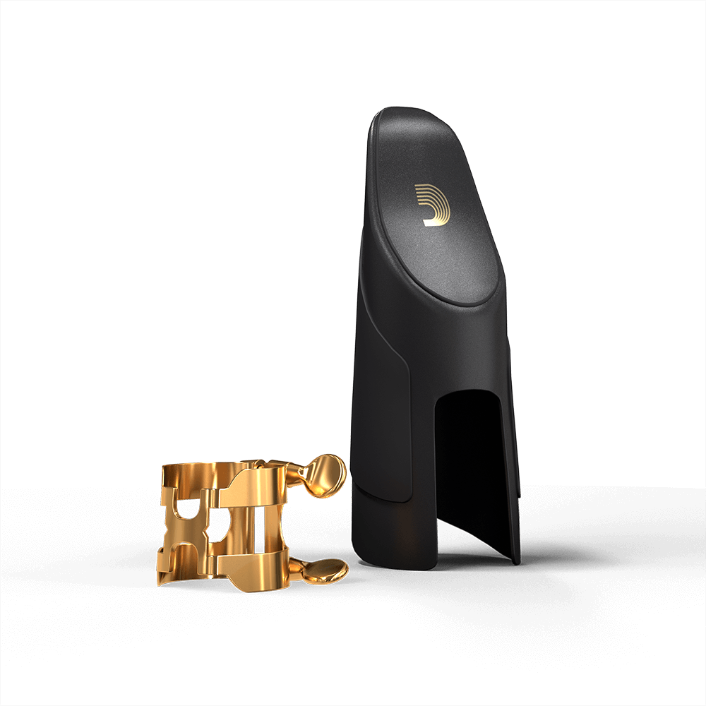 D'Addario H-Ligature & Cap, Tenor/Baritone Saxophone (Graftonite/Metalite Mouthpieces), Gold