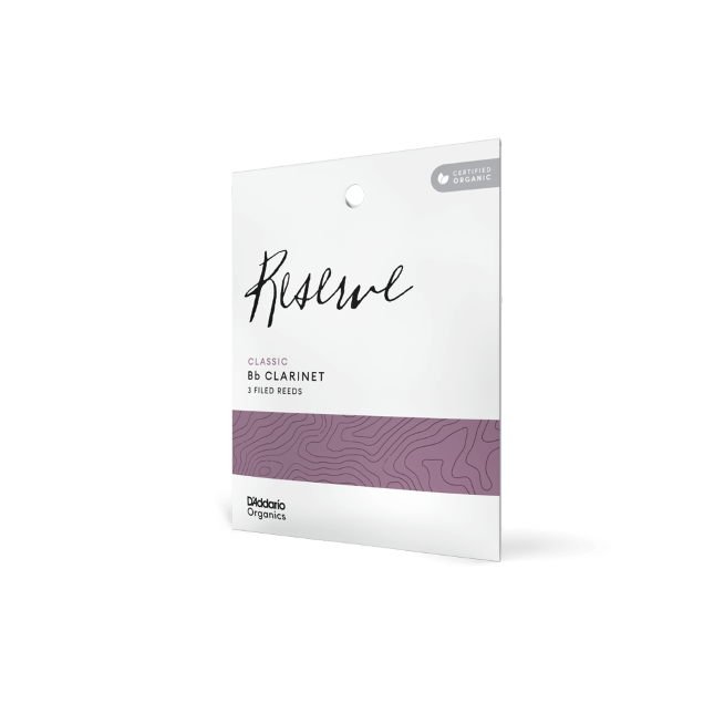 D&#39;Addario Organic Reserve Classic Bb Clarinet Reeds, Strength 3.5, Individually-Sealed, 3-Pack