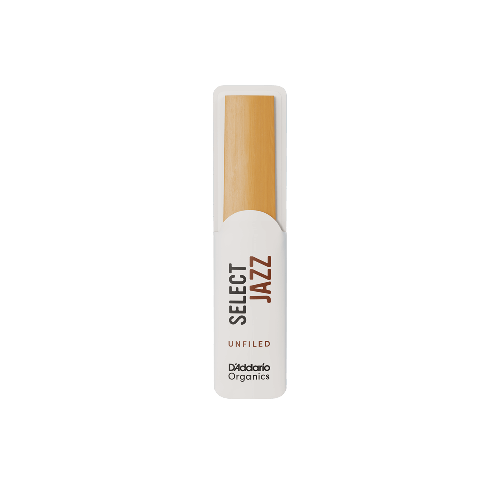 D'Addario Organic Select Jazz Unfiled Baritone Saxophone Reeds, Strength 3 Medium, Individually-Sealed, 5-Pack