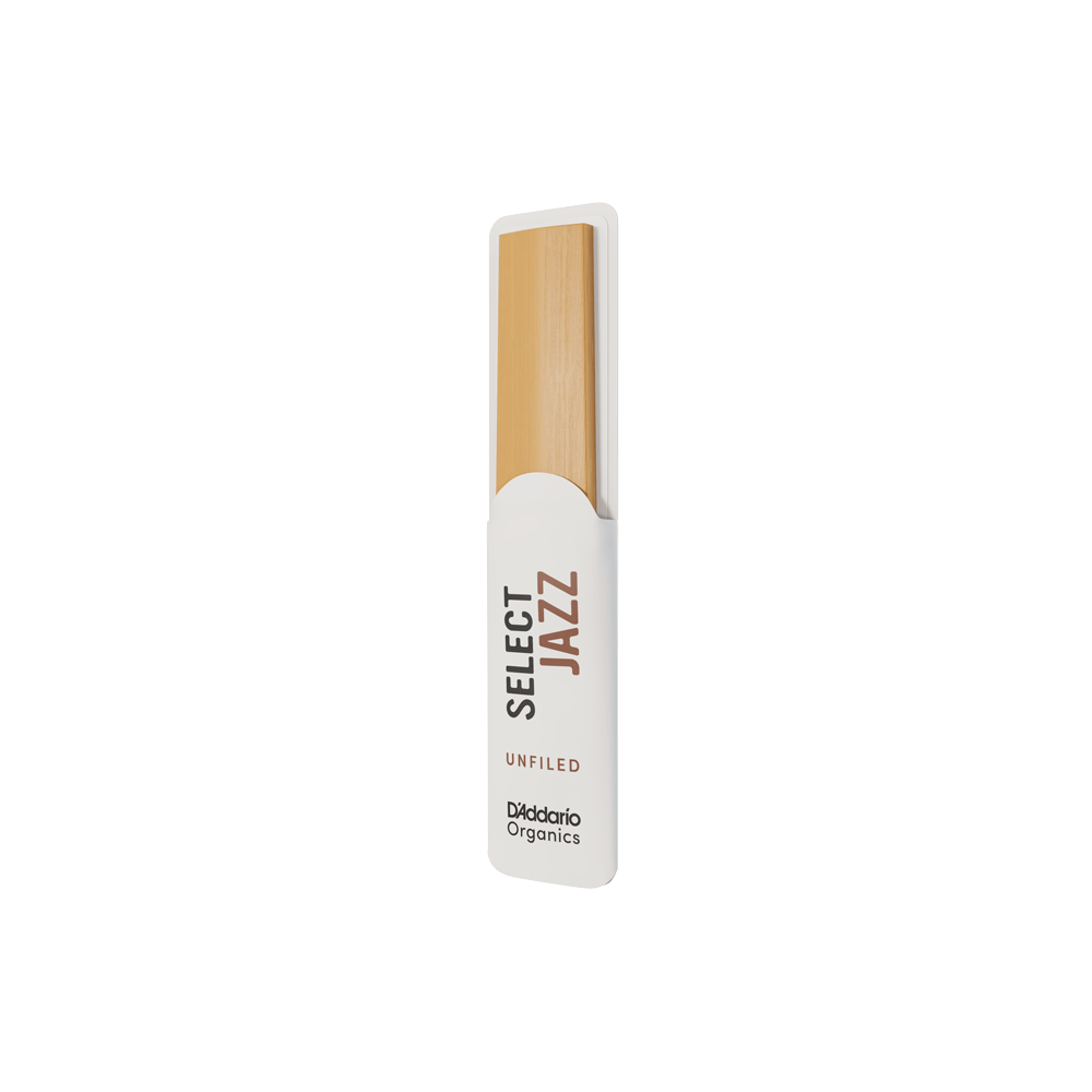 D'Addario Organic Select Jazz Unfiled Baritone Saxophone Reeds, Strength 3 Medium, Individually-Sealed, 5-Pack