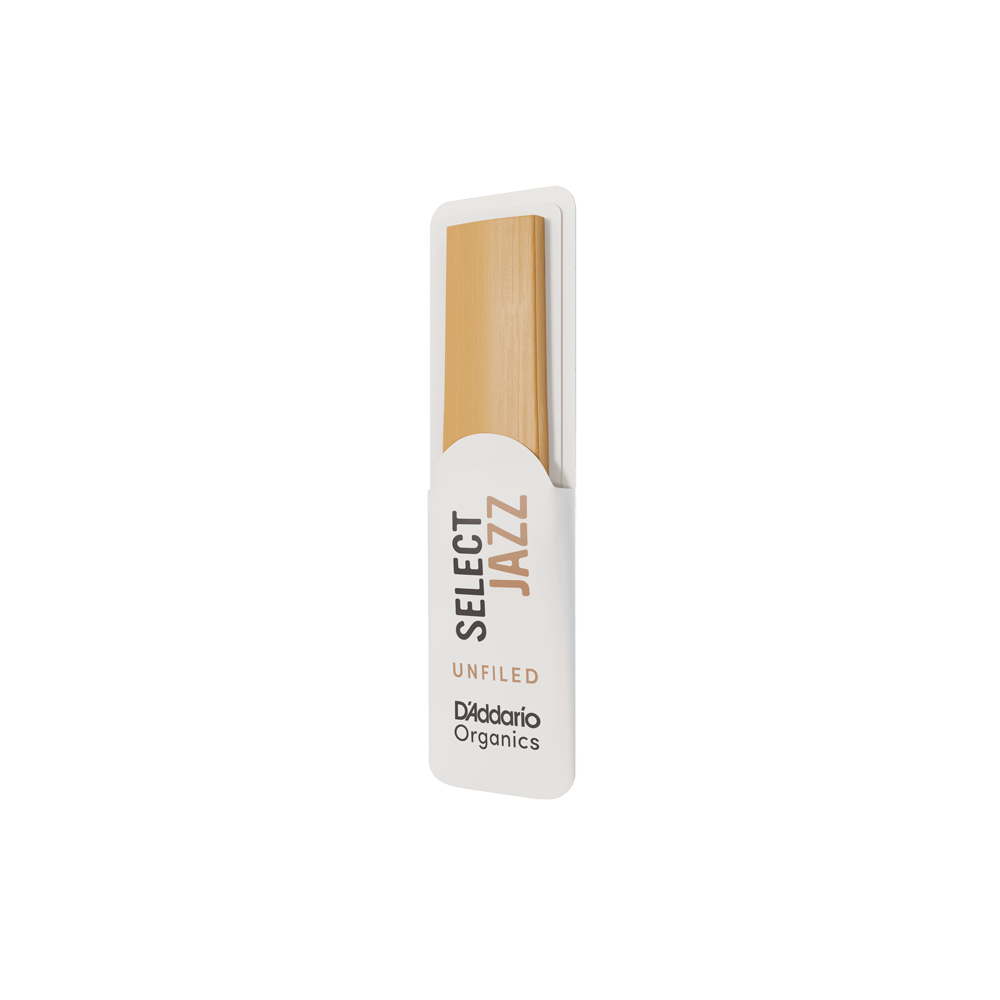 D'Addario Organic Select Jazz Unfiled Alto Saxophone Reeds, Strength 3 Soft, Individually-Sealed, 10-Pack