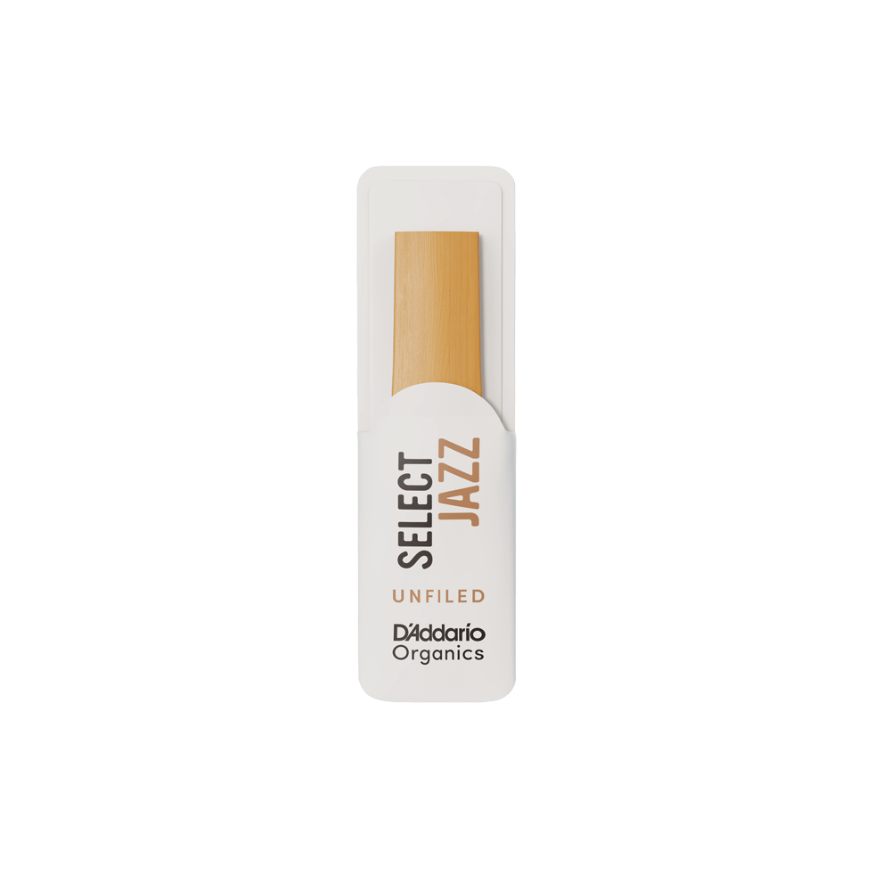 D'Addario Organic Select Jazz Unfiled Soprano Saxophone Reeds, Strength 3 Medium, Individually-Sealed, 10-Pack